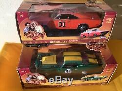 Dukes Of Hazzard General Lee 69 Charger & Cooters Camaro Die Cast 118 Tomy Both