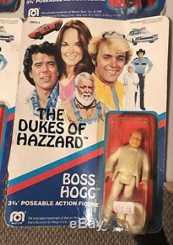 Dukes Of Hazzard Mego Luke Bo Daisy Boss Hogg Cletus Rosco 3 3/4 Moc