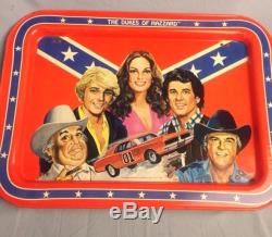 Dukes Of Hazzard TV Tray 1981. Southern flag General Lee Daisy Bo Luke Boss