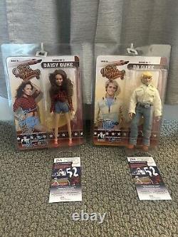 Dukes of Hazard Action Figures Daisy And Bo Duke 12 inch figure Signed With COA