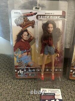 Dukes of Hazard Action Figures Daisy And Bo Duke 12 inch figure Signed With COA