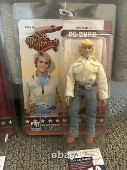 Dukes of Hazard Action Figures Daisy And Bo Duke 12 inch figure Signed With COA