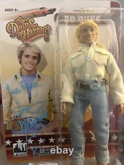 Dukes of Hazard Action Figures Daisy And Bo Duke 12 inch figure Signed With COA