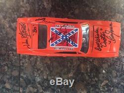Dukes of Hazzard 1/25 General Lee Signed by 8 Cast Members, Letter, Cast Photo