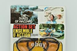 Dukes of Hazzard ACTION SET, Handcuffs, Glasses & Badge, 1981 Rack Toy, MOC