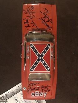 Dukes of Hazzard General Lee 1969 Dodge Charger Car Signed Wopat, Schneider, Bach