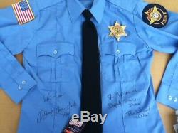 Dukes of Hazzard General Lee Deputy Daisy Duke Shirt withBadge Autographs + MORE