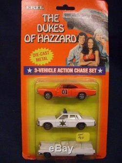 Dukes of Hazzard Hazzard County Car Set General Lee, Boss Hogg, Daisy