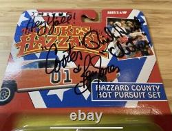 Dukes of Hazzard Hot Pursuit cars vintage signed Ertl 2003