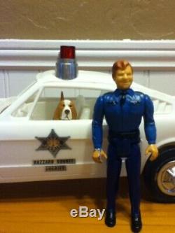 Dukes of Hazzard MEGO Bo Luke Sheriff Rosco Figures + General Lee Police Car LOT
