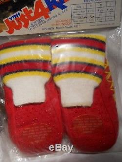 Dukes of Hazzard Slipper Socks 1983 Sox New NOS General Lee Flag Childrens