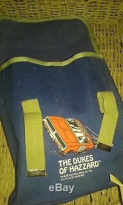 Dukes of Hazzard XTRA RARE Book/Back Pack Style Bag 1981 Blue with Lt color Trim