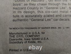 ERTL 1981 Dukes of Hazzard General Lee 1969 Dodge Charger 1/64 Signed By Cast