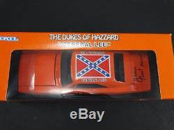 ERTL General Lee Dukes of Hazzard Signed James Best Rosco 125 Scale Diecast Car