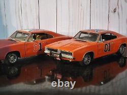 Ertl 1969 Dodge Charger General Lee Dukes Of Hazzard 118 Diecast 2 Car Set