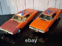 Ertl 1969 Dodge Charger General Lee Dukes Of Hazzard 118 Diecast 2 Car Set