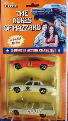Ertl The Dukes of Hazzard 3-Vehicle Action Chase Set Die-Cast Metal 1997