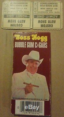 Extremely RARE The Dukes of Hazzard Boss Hogg Bubble Gum Cigars and Autograph