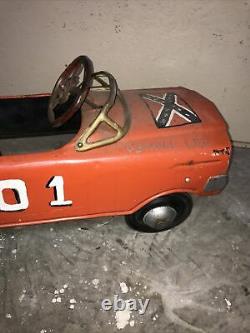 FULL SIZE Murray RIDE ON PEDAL CAR, Dukes Of Hazard Painted. 1960s Works. GUC