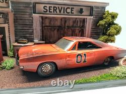 GENERAL LEE- DUKES OF HAZZARD Collectible Custom Diorama Display 1/25 Diecast