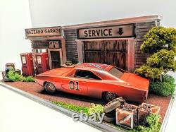 GENERAL LEE- DUKES OF HAZZARD Collectible Custom Diorama Display 1/25 Diecast
