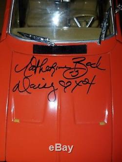 General Lee Signed by 6 cast members COA Dukes of Hazzard Auto (with Rosco)