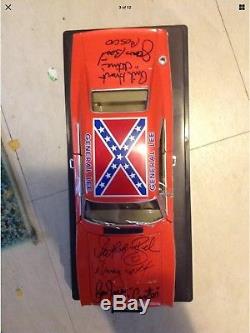 General Lee Signed by 8 cast members psa/dna COA Dukes of Hazzard Auto Read