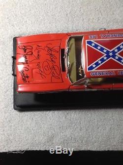 General Lee Signed by 8 cast members psa/dna COA Dukes of Hazzard Auto Read