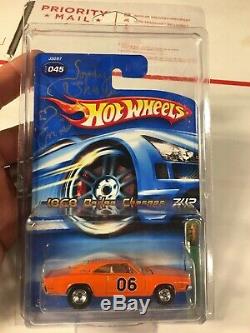 Hot Wheels 2006 Treasure Hunt 1969 Dodge Charger -Autographed By Enos(bx5)