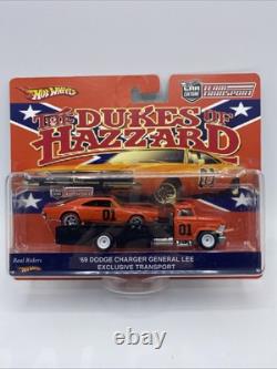 Hotwheels Team Transport Dukes Of Hazzard Dodge Charger General Lee & Ford C800