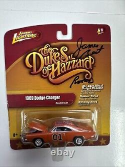 JL The Dukes of Hazzard 1969 Charger 164 General Lee 2.0 Signed James Best