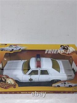 Johnny Lightning 1/18 ROSCO PATROL CAR White The Dukes of Hazzard Diecast Model