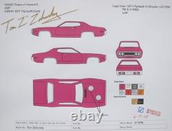 Johnny Lightning 1/64 Dukes of Hazzard Cooters Plymouth original artwork