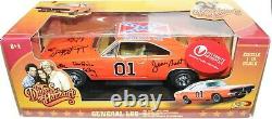 Johnny Lightning The Dukes of Hazzard General Lee Dodge Signed by Cast COA 1/18