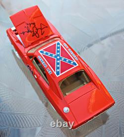Johnny WHITE Lightning Dukes Of Hazzard GENERAL LEE Signed Tom Wopat Luke Duke