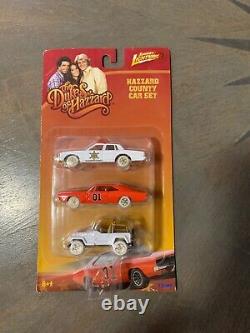 Johnny White Lightning Dukes of Hazzard 1/64 General Lee ERTL Sheriff Jeep TOMY