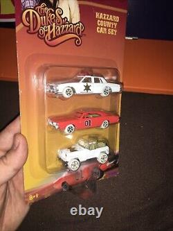 Johnny White Lightning Dukes of Hazzard 1/64 General Lee ERTL Sheriff Jeep TOMY