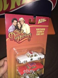 Johnny White Lightning Dukes of Hazzard 1/64 General Lee ERTL Sheriff Jeep TOMY