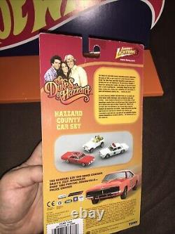 Johnny White Lightning Dukes of Hazzard 1/64 General Lee ERTL Sheriff Jeep TOMY