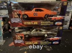 Joy Ride 1969 Dodge Charger General Lee Chrome And Regular 1/18 Dukes of Hazard