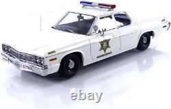 KK Scale 1974 Dodge Monaco Hazzard County Police (Dukes of Hazzard) White 118