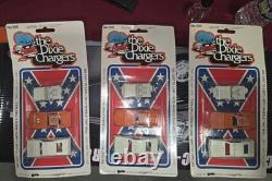 Lot of 3 Sets of 1981 Midgetoy Dixie Chargers Diecast 3-Pack Sealed on Card