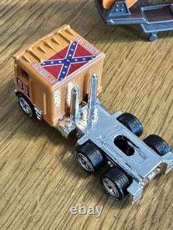 Matchbox HotWheels General Lee car transporter Dukes Of Hazzard tractor trailer