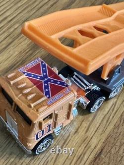 Matchbox HotWheels General Lee car transporter Dukes Of Hazzard tractor trailer