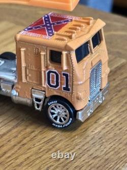 Matchbox HotWheels General Lee car transporter Dukes Of Hazzard tractor trailer