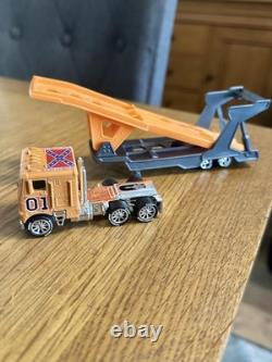 Matchbox HotWheels General Lee car transporter Dukes Of Hazzard tractor trailer