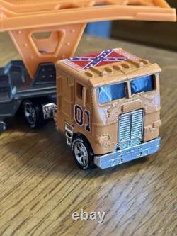 Matchbox HotWheels General Lee car transporter Dukes Of Hazzard tractor trailer