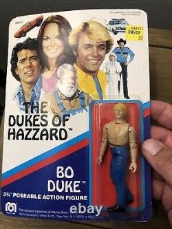 Mego 1981 Dukes of Hazard Bo Duke MOC HTF RARE UNPUNCHED Action Figure Withcase