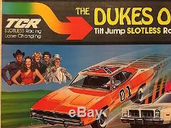 New! RARE! 1981 Ideal TCR The Dukes of Hazzard Tilt Jump HO Slotless Race Set s1