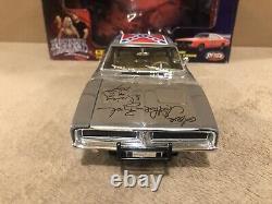 RARE-Dukes Of Hazzard 1969 Charger Chrome Chase Car Signed -Daisy & Cooter READ